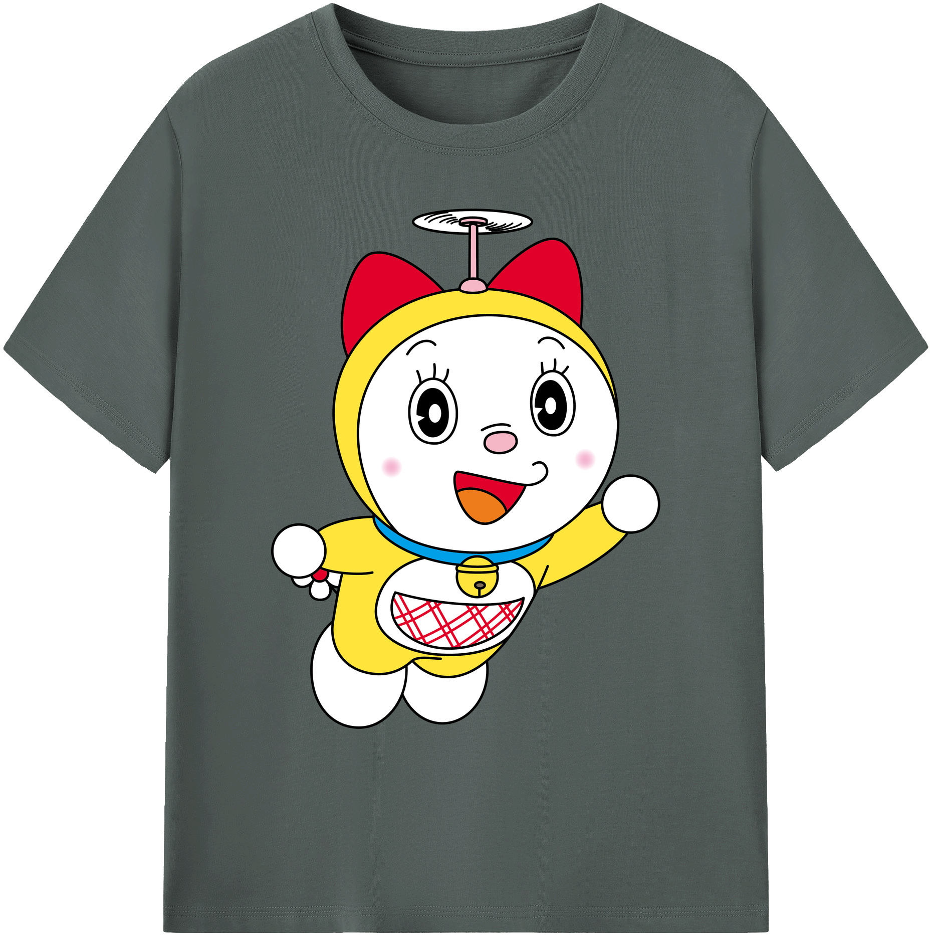 （画像用） ドラえもん ドラミ Doraemon Dorami 綿100％ メンズ半袖Tシャツ｜肌触りやわらか＆通気性
